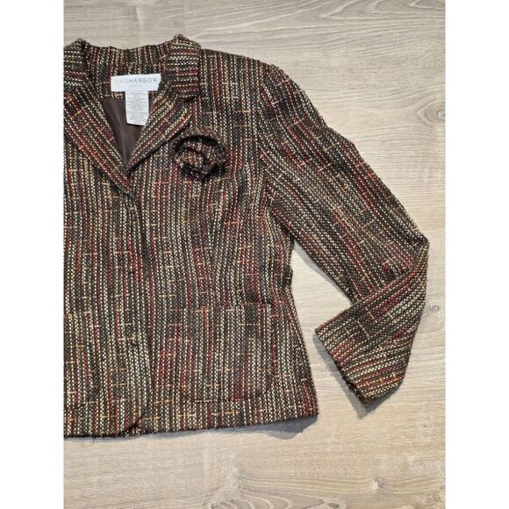 Sag Harbor Petite Women's Multi-color Blazer Size 6P